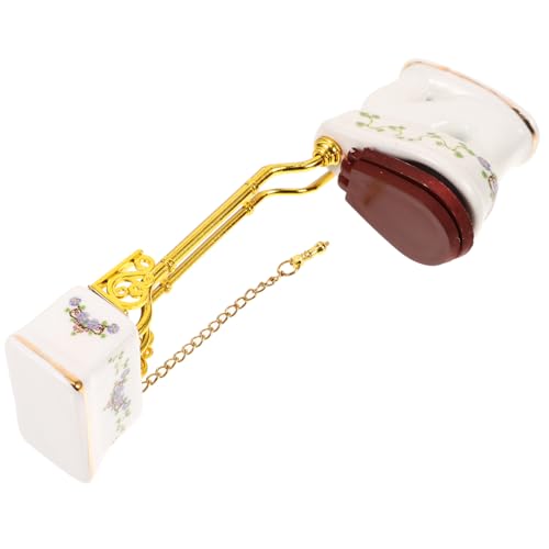 OFFIGAM zarte Mini-Toilettendekore Badezimmer Dekoration baddekorationen fur Teenager Funktionale Dekoration Szene Miniatur Mini-Töpfchen Mini-Basteldekore Keramik Colorful von OFFIGAM