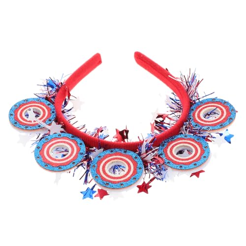 Patriotisches Haarband mit Sternen und Donut Wiederverwendbares Accessoire für Unabhängigkeitstag für Partys und Festivals Auffälliger Kopfschmuck für Damen Patriotisches Haarband mit Sternen und Donut Wiederverwendbares Accessoire für Unabhängigkeitstag für Partys und Festivals Auffälliger Kopfschmuck für Damen von OFFIGAM