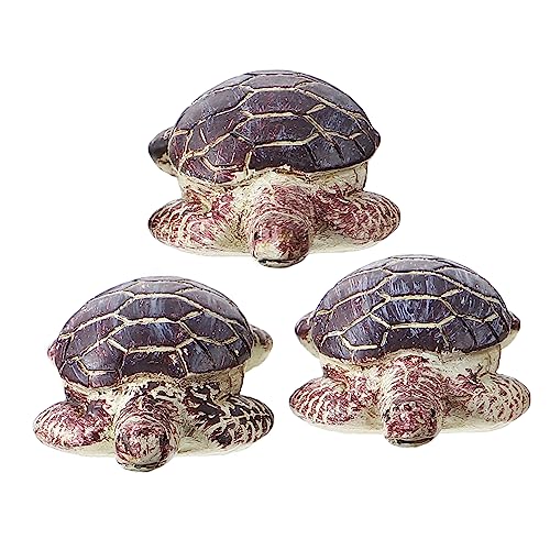 3St Schildkröte saftige Verzierung Kuchen Topper Outdoor-Zubehör geschenke für kinder kindergeschenke Weihnachtsdekorationen Ornament Miniatur-Schildkrötenmodell Schildkrötenstatue von OFFSCH