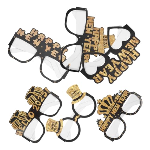 OFFSCH 1 Satz Neujahrsbrille Runde Trinken Neuartige Partybrille Weihnachtsbrille 2025 Brille Erwachsene Neujahrsvorräte Neujahrsparty-brillen Zahlenbrille Papier 6 Stück OFFSCH 1 Satz Neujahrsbrille Runde Trinken Neuartige Partybrille Weihnachtsbrille 2025 Brille Erwachsene Neujahrsvorräte Neujahrsparty-brillen Zahlenbrille Papier 6 Stück von OFFSCH