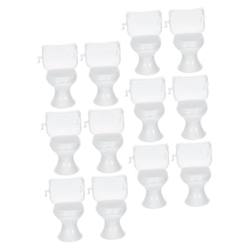 OFFSCH 12 Stück Maßstab Realistische Toiletten für Puppenhaus Badezimmermöbel Leicht zu Integrieren Vielseitig für DIY Deko Kuchenaufsatz OFFSCH 12 Stück Maßstab Realistische Toiletten für Puppenhaus Badezimmermöbel Leicht zu Integrieren Vielseitig für DIY Deko Kuchenaufsatz von OFFSCH