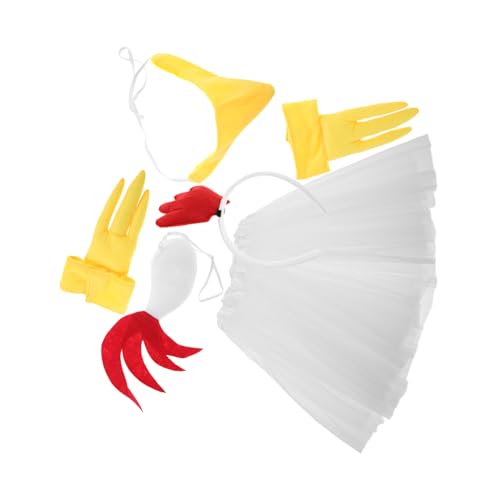 OFFSCH 1Satz Hühnchen Kostüm Set Teiliges Zubehör mit Stirnband Klaue für Mottopartys Atmungsaktive Materialien für Cosplay und Festivals OFFSCH 1Satz Hühnchen Kostüm Set Teiliges Zubehör mit Stirnband Klaue für Mottopartys Atmungsaktive Materialien für Cosplay und Festivals von OFFSCH
