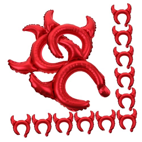 OFFSCH 25 Stück Teufelshorn Stirnband Halloween Ballon Cosplay Requisite Cosplay Kostüm Performance Kostüm Halloween Layout Requisite Cosplay Party Kreativer Ballon von OFFSCH