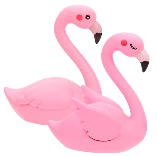 OFFSCH 2st Kuchendekoration Mikrolandschaft Für Cupcakes Schwan Cupcake-verzierung Flamingo-kucheneinsatz Flamingo-dekorationen Mini Pappbecher Plastik Zylinder Liebhaber von OFFSCH