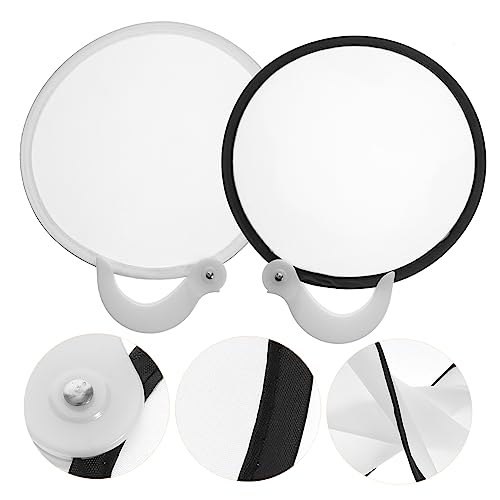 OFFSCH 2stücke Faltbare Handfächer Für Junge Mädchen Runder Handfächer Tragbarer Klappfächer Für Sommer Hochzeit Und Geburtstagsfeiern Diy-design Leicht Und Platzsparend von OFFSCH
