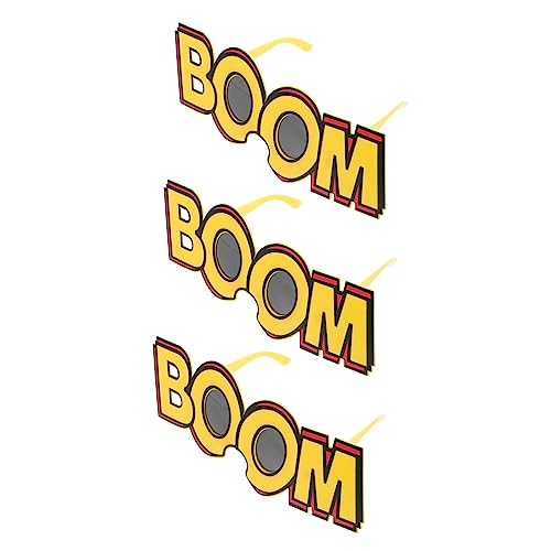 OFFSCH 3 Stück Brillendekoration Kreative Boom Stil Brille Lustige Brille Einzigartige Brille Cosplay Geburtstagsbrille Festival Party Brille Party Dekoration Einzigartige von OFFSCH