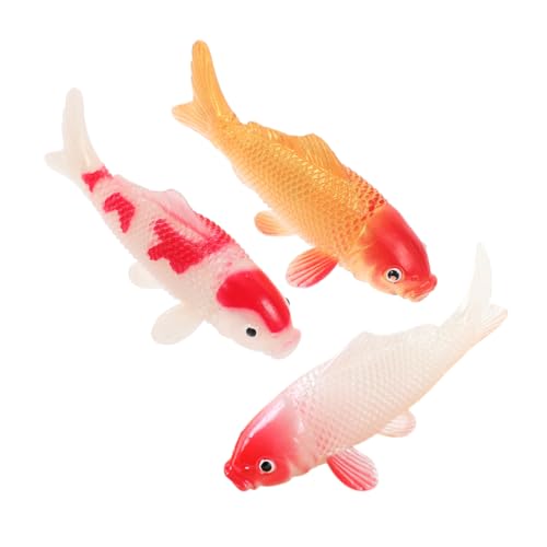 OFFSCH 3 Stück Simulation eines Koi- Plastikfischspielzeug Sinnesspielzeug Goldfisch Ozeantierspielzeug schwimmender Fisch Ozeantiere Goldfischfiguren PVC OFFSCH 3 Stück Simulation eines Koi- Plastikfischspielzeug Sinnesspielzeug Goldfisch Ozeantierspielzeug schwimmender Fisch Ozeantiere Goldfischfiguren PVC von OFFSCH