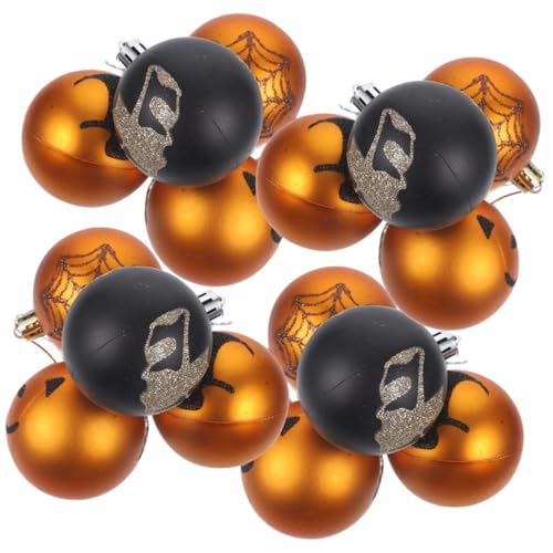 OFFSCH 36 Stück Teiliges Halloween Deko aus Kunststoff Bemalte Gruselige Ballornamente mit Fledermaus Wiederverwendbare Party Dekoration für Innen und Außenbereich Halloween Atmosphäre OFFSCH 36 Stück Teiliges Halloween Deko aus Kunststoff Bemalte Gruselige Ballornamente mit Fledermaus Wiederverwendbare Party Dekoration für Innen und Außenbereich Halloween Atmosphäre von OFFSCH