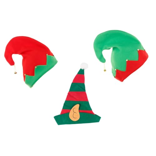 OFFSCH 3st Weihnachtselfenmütze Clown-elfenhut Elfenkostüm Hut Weihnachtselfe Mütze Elfenhut Mit Glocke Lustiger Elfenhut Wichtel-elfenmütze Clown-hut Männer Und Frauen Weihnachten Vlies OFFSCH 3st Weihnachtselfenmütze Clown-elfenhut Elfenkostüm Hut Weihnachtselfe Mütze Elfenhut Mit Glocke Lustiger Elfenhut Wichtel-elfenmütze Clown-hut Männer Und Frauen Weihnachten Vlies von OFFSCH