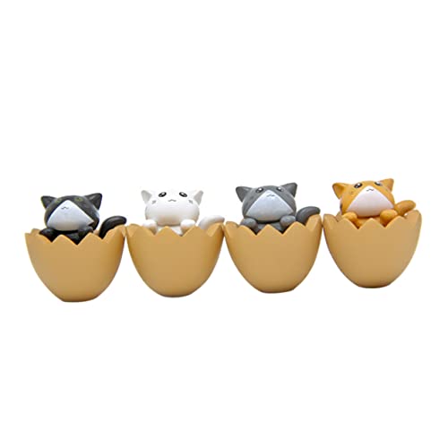 OFFSCH 4 Stück Katzenfigur katzenspielzeug winzige Spielsachen Tierfigur Kinderspielzeug Miniaturspielzeug PVC von OFFSCH