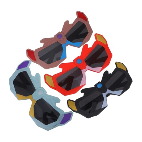 OFFSCH 4 Stück Teiliges Sonnenbrillen Roboterform Cartoon Lustige Sonnenbrille Leicht und Bequem für Jungen Mädchen Party Uv Schutz Sommer OFFSCH 4 Stück Teiliges Sonnenbrillen Roboterform Cartoon Lustige Sonnenbrille Leicht und Bequem für Jungen Mädchen Party Uv Schutz Sommer von OFFSCH