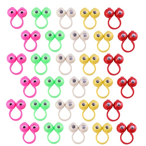 OFFSCH 50 Stück Augen Form Ringe für Kinder Lernspielzeug Kunststoff Sicher Glatte Oberfläche für Rollenspiele und Kreative Spiele OFFSCH 50 Stück Augen Form Ringe für Kinder Lernspielzeug Kunststoff Sicher Glatte Oberfläche für Rollenspiele und Kreative Spiele von OFFSCH