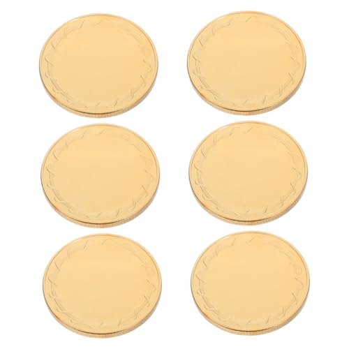 OFFSCH 6 Stück Blanko Metallmünzen Goldplattiert mit Spiegelglanz und Dekorativem Rand Uv Druck und Gravur Geeignet für Diy Bastelprojekte Reise und Geburtstags Sammlungen OFFSCH 6 Stück Blanko Metallmünzen Goldplattiert mit Spiegelglanz und Dekorativem Rand Uv Druck und Gravur Geeignet für Diy Bastelprojekte Reise und Geburtstags Sammlungen von OFFSCH