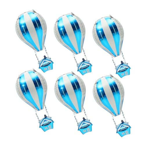 OFFSCH 6 Stück Heißluftballon Party Dekoration Flugzeug Geburtstag Party Zubehör Heißluftballon Mittelstücke Heißluftballon Geburtstagsdekoration Heißluftballon von OFFSCH