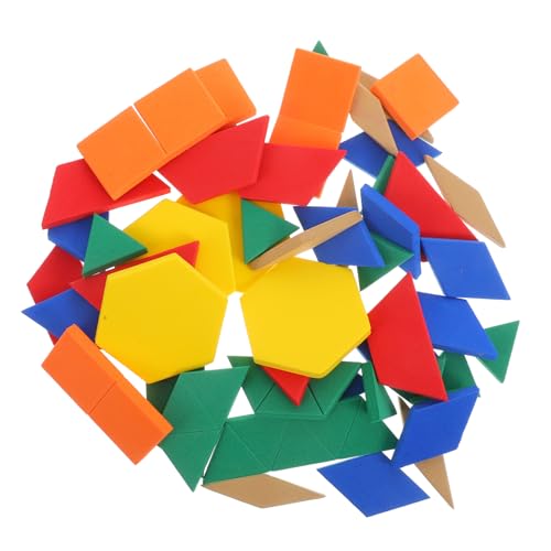 OFFSCH 64 Stück Geometrische Spielzeuge Holzmusterblöcke geometrische Sortierung Schaumbausteine Schaumstoff-Bausteine Formmanipulative Tangram Bausteine in leuchtenden Farben Eva OFFSCH 64 Stück Geometrische Spielzeuge Holzmusterblöcke geometrische Sortierung Schaumbausteine Schaumstoff-Bausteine Formmanipulative Tangram Bausteine in leuchtenden Farben Eva von OFFSCH
