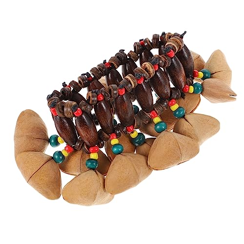 OFFSCH Afrikanische Handglocke Nut Bangle Percussion Instrument mit Klarem Langlebiges Ethno Design Vielseitiges Trommelbegleiter für Musik und Partyspaß OFFSCH Afrikanische Handglocke Nut Bangle Percussion Instrument mit Klarem Langlebiges Ethno Design Vielseitiges Trommelbegleiter für Musik und Partyspaß von OFFSCH