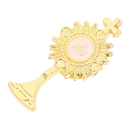 OFFSCH Erstkommunion Kreuz Reversnadel Religiöse Brustnadel mit Design Langlebiges Schmuckstück für Katholische Feierlichkeiten Stilvolles Accessoire für Jungen und Mädchen von OFFSCH
