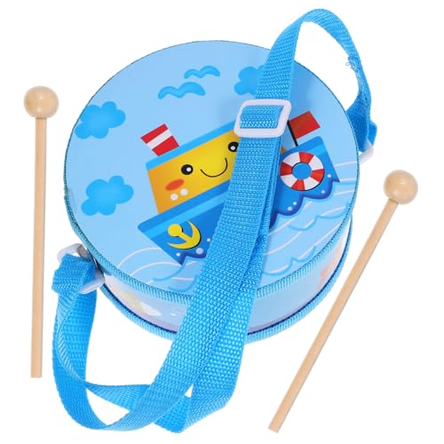 OFFSCH Handtrommel Holz Doppelseitig Percussion Musikinstrument Kompakt Langlebig Geeignet für Schulband Familienfeier Kirchenveranstaltung Blaues Schiff Design OFFSCH Handtrommel Holz Doppelseitig Percussion Musikinstrument Kompakt Langlebig Geeignet für Schulband Familienfeier Kirchenveranstaltung Blaues Schiff Design von OFFSCH