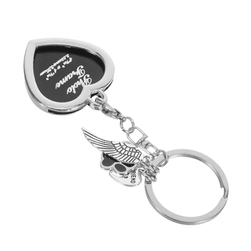 OFFSCH Haustier -fotorahmenschlüsselkette Erinnerung An Den Hund Gedenkhund Schlüsselanhänger Bilderrahmen Zum Gedenken An Hunde Pet Remembrance Frame Tierfotorahmen Zinklegierung Silver von OFFSCH