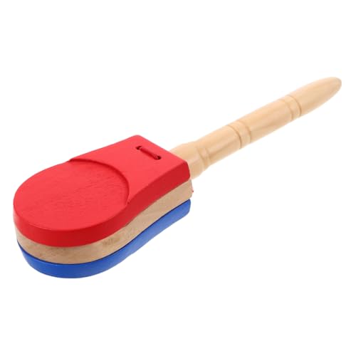 OFFSCH Holz Handklapper für Orff Musikinstrument mit Langem Griff Fördert Hand Augen Koordination für Interaktive Eltern Junge Mädchen Erlebnisse und Gruppenaktivitäten von OFFSCH