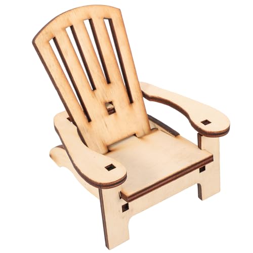 OFFSCH Kleiner Holzstuhl Mini Stuhl Dekoration Mini Stuhl Puppenhaus Möbel Mini Holzstühle Mini Layout Requisite Holz Miniaturstuhl Mini Holzstuhl Winziger Stuhl von OFFSCH