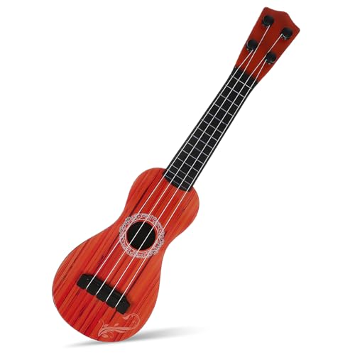 OFFSCH Kunststoff Ukulele Musikinstrument Simuliert Klang Pädagogisches Lernspielzeug für Kindergarten Geschenk Dekoration Zufälliger Stil von OFFSCH