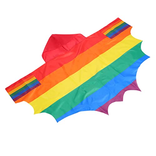OFFSCH Gay-Pride-Flagge Kostüme Für Erwachsene Schwuler Regenbogenumhang Umhang Für Lesbischen Fröhlich Umhang Mit Schwuler Flagge Stolz Ente Polyester Vereinigte Staaten von OFFSCH