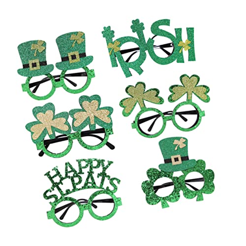OFFSCH Patricks Day Brillenset 6 Brillenpaare Glitzerndes Partyzubehör Für Kostüme Und Veranstaltungen OFFSCH Patricks Day Brillenset 6 Brillenpaare Glitzerndes Partyzubehör Für Kostüme Und Veranstaltungen von OFFSCH