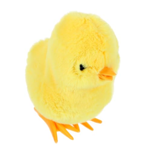 OFFSCH Springendes Gelbes Huhn Springendes Tierspielzeug Entzückendes Springendes Huhn Spielzeug Uhrwerk Lustiges Spielzeug Huhn Uhrwerk Springendes Spielzeug Plüsch von OFFSCH
