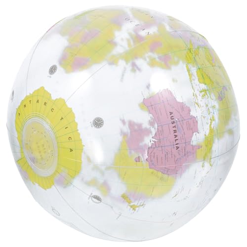 OFFSCH aufblasbarer Ball schwimmender Hüpfbälle Poolspielzeug Pool Party Dekorationen Weltkugel für Party Gefälligkeiten Weltkarte Hüpfbauer PVC Transparent von OFFSCH