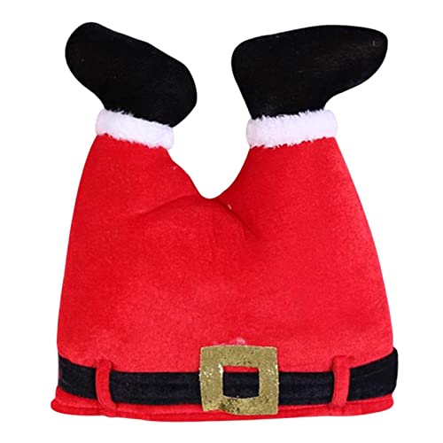 OFFSUM Filz Weihnachten – Schöner Filz Elf Elf Red Pants Stripes Legs Hat, Neuheit für Feiern, Verkleidungen, Partys, Weihnachten, lustig und festlich, Cipliko von OFFSUM