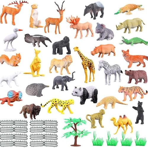 53 Stück Waldtiere Figuren Set, Tierfiguren Wald Spielfiguren Tiere Set Dschungel Zoo Tiere Figuren Dschungeltiere Figuren Spielzeug Safari Tiere Spielfiguren Mini Tier Kuchendeckel 53 Stück Waldtiere Figuren Set, Tierfiguren Wald Spielfiguren Tiere Set Dschungel Zoo Tiere Figuren Dschungeltiere Figuren Spielzeug Safari Tiere Spielfiguren Mini Tier Kuchendeckel von OFGAOO
