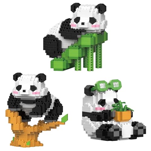 OFGAOO 3 Stücke Panda Bauspielzeug, 1298 Stück Mini Bausteine Panda Klemmbausteine Building Block Sets Mini Tiere Spielzeug Kit OFGAOO 3 Stücke Panda Bauspielzeug, 1298 Stück Mini Bausteine Panda Klemmbausteine Building Block Sets Mini Tiere Spielzeug Kit von OFGAOO