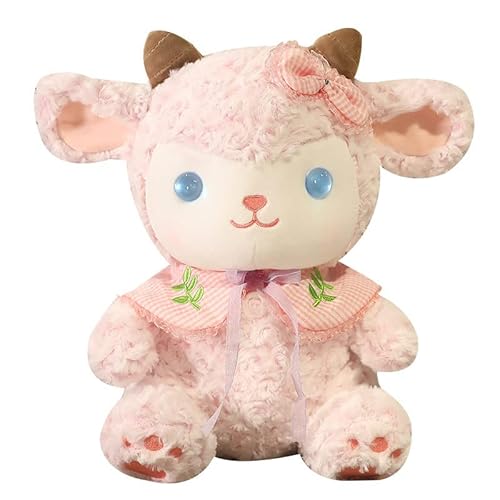 OFKAFEZV Ausgestopfte Schaf,Kuscheltier Tierpuppe,Kawaii Kuscheltier Plush,Cartoon Plüschtier Kissen,Krawattenfarbe Puppen Rosa-Schafnspielzeug Kinder und Erwachsenenheim Schlafzimmer-25 cm OFKAFEZV Ausgestopfte Schaf,Kuscheltier Tierpuppe,Kawaii Kuscheltier Plush,Cartoon Plüschtier Kissen,Krawattenfarbe Puppen Rosa-Schafnspielzeug Kinder und Erwachsenenheim Schlafzimmer-25 cm von OFKAFEZV