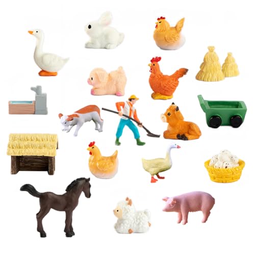 OFKAFEZV Sehr Klein Bauernhof Tierfiguren, 20 Stück Mini Bauernhof Tiere Figuren, Realistische Bauernhof Tiere, Bauernhof Tiere Figuren Spielzeug, Bauernhoftiere Set, Miniatur Kuchen Topper Ornamente OFKAFEZV Sehr Klein Bauernhof Tierfiguren, 20 Stück Mini Bauernhof Tiere Figuren, Realistische Bauernhof Tiere, Bauernhof Tiere Figuren Spielzeug, Bauernhoftiere Set, Miniatur Kuchen Topper Ornamente von OFKAFEZV