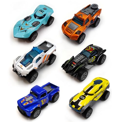 OFKAFEZV Kinder Spielzeug Fahrzeuge, 6 Stück Auto Spielzeug Set, Modellautos Mini, Ideal Für Sammler Und Kinder Ab 3 Jahren von OFKAFEZV