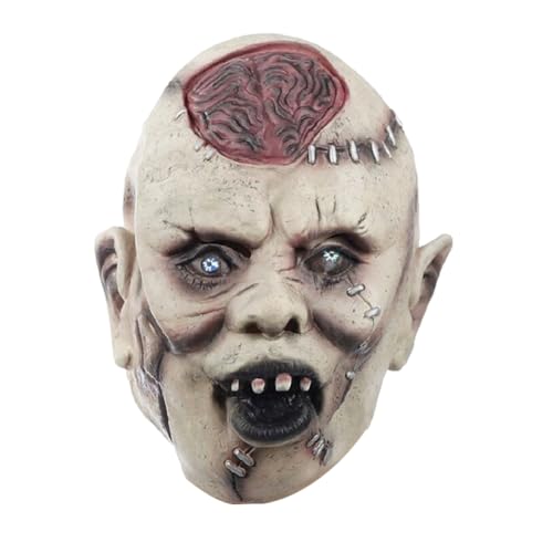 OFKAFEZV Zombie Skelett Maske Halloween Performance,Halloween Maske Horror Lustige Maske,Weiche Gummi Horror Lustige Geist Maske, Neuartige Realistische Gruselige Maske für Halloween Karneval Party OFKAFEZV Zombie Skelett Maske Halloween Performance,Halloween Maske Horror Lustige Maske,Weiche Gummi Horror Lustige Geist Maske, Neuartige Realistische Gruselige Maske für Halloween Karneval Party von OFKAFEZV