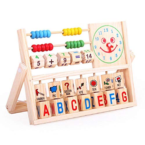 OFKPO Holz Abakus Spielzeug,Kinder Lernen Spielzeug mit großer Uhr,Abakus und Spiel OFKPO Holz Abakus Spielzeug,Kinder Lernen Spielzeug mit großer Uhr,Abakus und Spiel von OFKPO