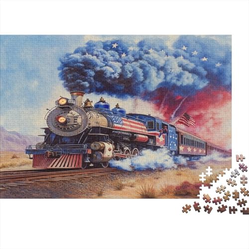 Dampfzug Puzzlespiel 1000 Teile Für Erwachsene, Einzigartige Kunstwerke Und Vorlage - Geburtstagsgeschenk - Spaßige Puzzles Mit Überraschung Von Puzzle in A Bag Puzzel 1000pcs (75x50cm) von OFLAMIRUX