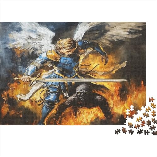 Erzengel Michael Puzzle 1000 Teile Für Erwachsene Lernspiel Lernspiel Herausforderung Spielzeug Engel Puzzel 1000pcs Für Erwachsene Und Kinder Ab 14 Jahren 1000pcs (75x50cm) von OFLAMIRUX