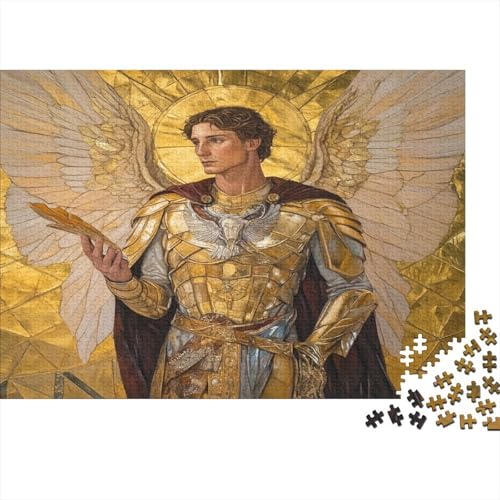 Erzengel Michael Puzzles 1000 Teile Für Erwachsene Lernspiel Lernspiel Herausforderung Spielzeug Engel 1000-teilige Für Erwachsene Und Kinder Ab 14 Jahren 1000pcs (75x50cm) von OFLAMIRUX