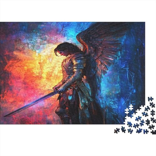 Erzengel Michael Puzzles 1000 Teile Für Erwachsene Lernspiel Lernspiel Herausforderung Spielzeug Engel 1000-teilige Für Erwachsene Und Kinder Ab 14 Jahren 1000pcs (75x50cm) von OFLAMIRUX