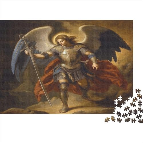 Erzengel Michael Puzzles 1000 Teile Für Erwachsene Lernspiel Lernspiel Herausforderung Spielzeug Engel Puzzel 1000pcs Für Erwachsene Und Kinder Ab 14 Jahren 1000pcs (75x50cm) von OFLAMIRUX