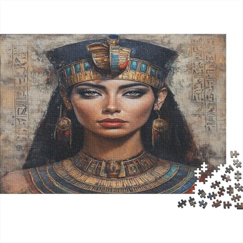 Kleopatra Puzzle 1000 Die Königin von Ägypten Puzzle Für Erwachsene Lernspiel Lernspiel Herausforderung Spielzeug 1000-teilige Für Erwachsene Und Kinder Ab 14 Jahren 1000pcs (75x50cm) von OFLAMIRUX