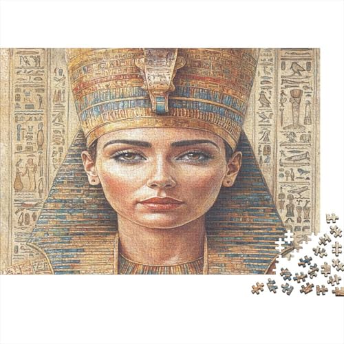 Kleopatra Puzzles 1000 Puzzle Erwachsenenpuzzle Puzzel Lernspiel Herausforderung Spielzeug Die Königin von Ägypten Puzzel 1000pcs Für Erwachsene Und Kinder Ab 14 Jahren 1000pcs (75x50cm) von OFLAMIRUX
