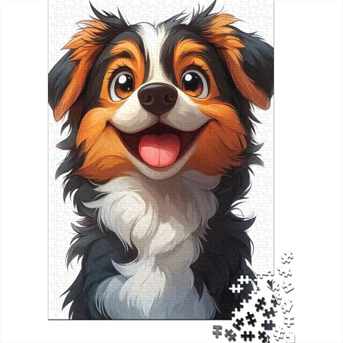 Lieblicher Hund Puzzle Welpe Puzzel 1000pcs Für Erwachsene Lernspiel Lernspiel Herausforderung Spielzeug 1000 Teile Für Erwachsene Und Kinder Ab 14 Jahren 1000pcs (75x50cm) von OFLAMIRUX