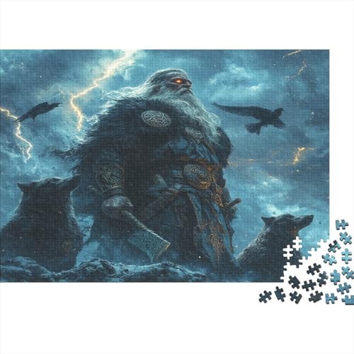 Nordische Mythologie Puzzle 1000 Teile Für Erwachsene Lernspiel Lernspiel Herausforderung Spielzeug NORRON Puzzel 1000pcs Für Erwachsene Und Kinder Ab 14 Jahren 1000pcs (75x50cm) von OFLAMIRUX