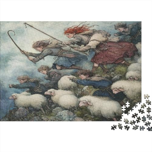 Nordische Mythologie Puzzle 1000 Teile Für Erwachsene Lernspiel Lernspiel Herausforderung Spielzeug NORRON Puzzel 1000pcs Für Erwachsene Und Kinder Ab 14 Jahren 1000pcs (75x50cm) von OFLAMIRUX