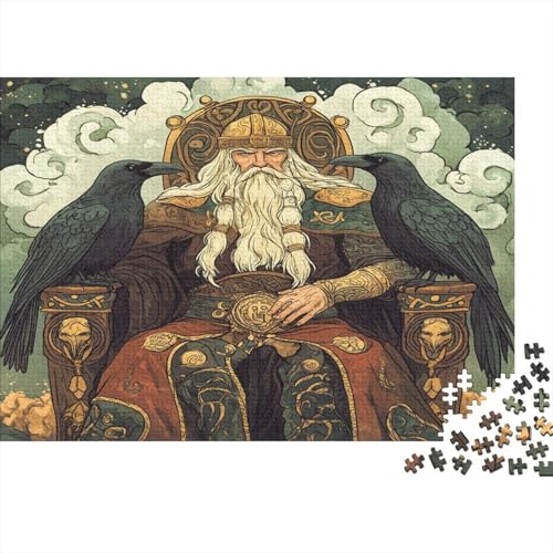 Nordische Mythologie Puzzle 1000 Teile Für Erwachsene Lernspiel Lernspiel Herausforderung Spielzeug NORRON Puzzel 1000pcs Für Erwachsene Und Kinder Ab 14 Jahren 1000pcs (75x50cm) von OFLAMIRUX