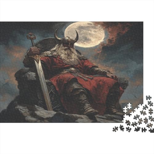 Nordische Mythologie Puzzle NORRON Puzzel 1000pcs Für Erwachsene Lernspiel Lernspiel Herausforderung Spielzeug 1000 Teile Für Erwachsene Und Kinder Ab 14 Jahren 1000pcs (75x50cm) von OFLAMIRUX